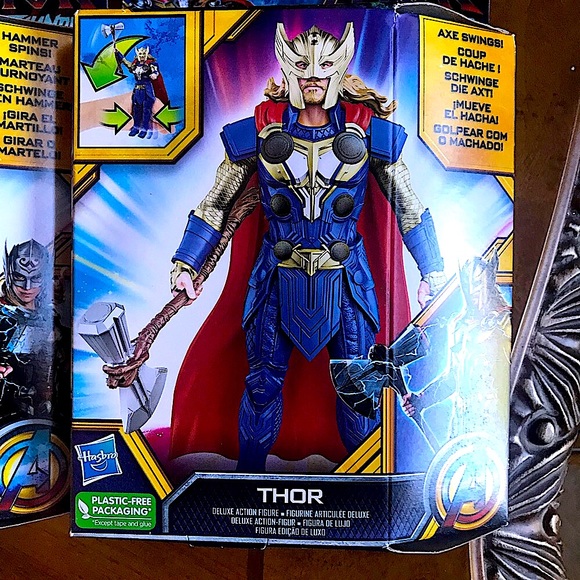 Marvel Studios Thor-Love And Thunder. Mighty-Thor & Thor Deluxe Action Figures. - Picture 6 of 8